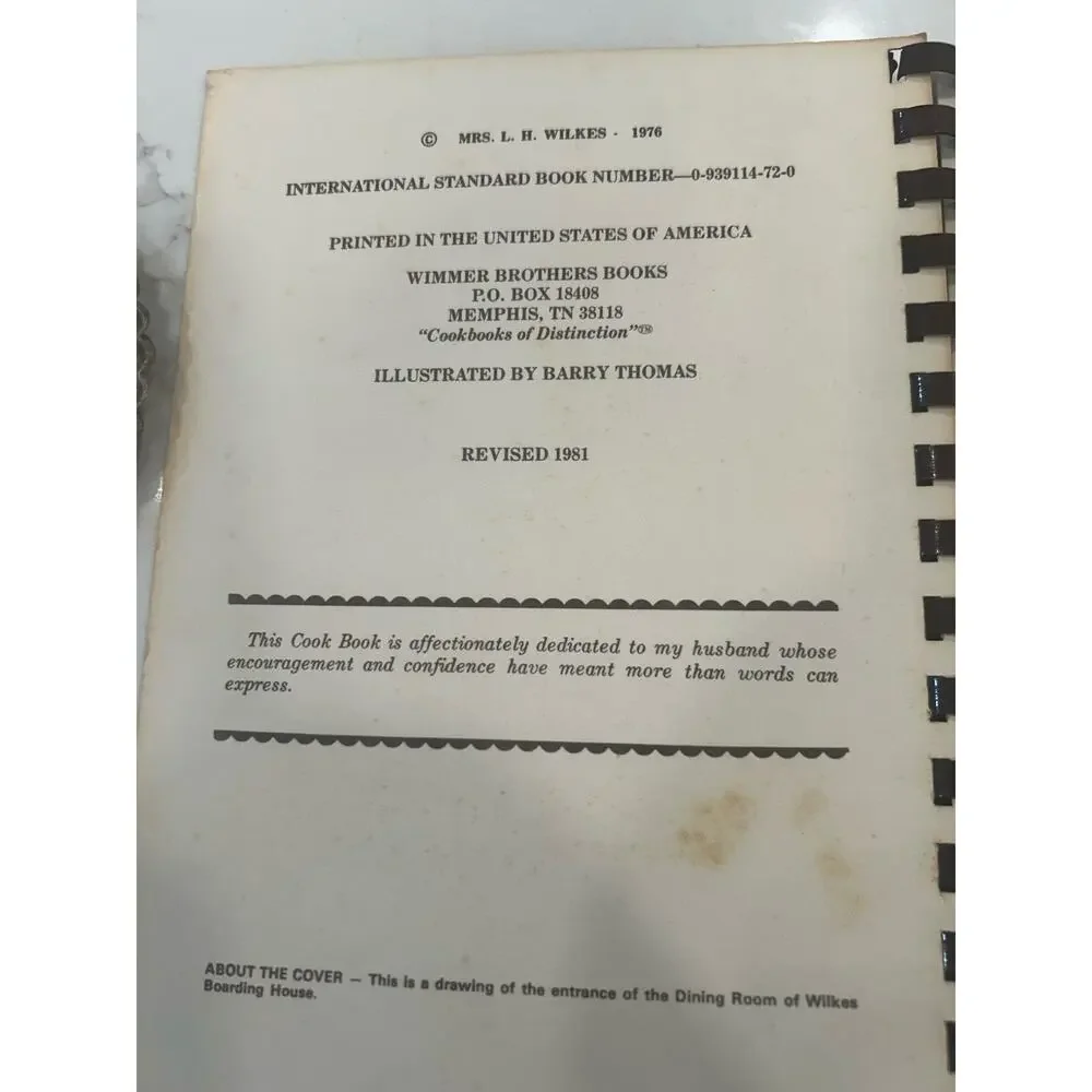 1976 Savannah Georgia Famous Recipes Cookbook Mrs. Wilkes Boarding House Vintage